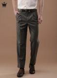 Louis Philippe Brown Ultra Fit Solid Formal Trousers men