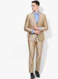 Louis Philippe Golden Slim Fit Single Breasted Party Suit Men