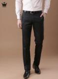 Louis Philippe Navy Blue Ultra Fit Solid Formal Trousers Men