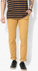 Louis Philippe Sport Khaki Solid Slim Fit Chinos men