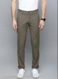 Louis Philippe Sport Men Olive Green Slim Fit Solid Chinos