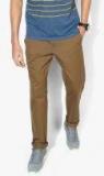 Louis Philippe Sport Olive Slim Fit Solid Chinos Men