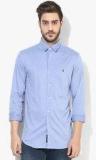 Louis Philippe Sports Blue Printed Slim Fit Casual Shirt men