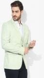 Louis Philippe Sports Green Solid Blazer Men