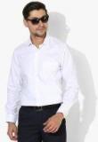 Louis Philippe White Self Design Slim Fit Formal Shirt Men