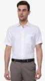 Louis Philippe White Slim Fit Solid Formal Shirt Men