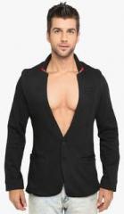 Lucfashion Black Solid Blazer men