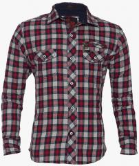 Lumber Boy Maroon Casual Shirt boys