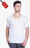 Lux Cozi Pack Of 4 White Solid Round Neck Vests men