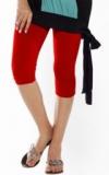 Lux Lyra Red Solid Capri Women