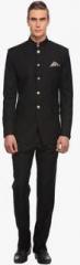 Luxurazi Black Solid Suit men