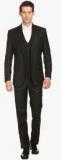 Luxurazi Black Solid Suits Men