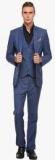 Luxurazi Blue Solid Suit Men