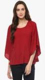 Mabish By Sonal Jain Maroon Solid Blouse Women