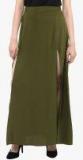 Mabish By Sonal Jain Olive Solid A Line Skirt Women