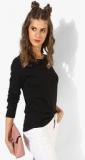 Madame Black Solid Blouse Women