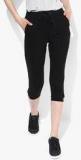 Madame Black Solid Capri Women