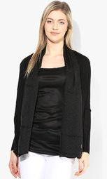 Madame Black Solid Shrug Women