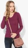 Madame Burgundy Solid Sweater Women