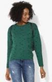 Madame Green Self Design Sweater Women