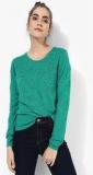 Madame Green Textured Blouse Women