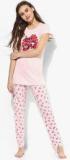 Madame M Secret Pink Printed Nightwear Set women