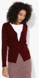 Madame Maroon Solid Sweater Women