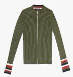 Madame Olive Striped Sweat Jacket Women