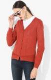 Madame Orange Self Design Cardigan Women