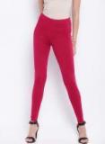 Madame Pink Solid Winter Leggings Women