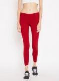 Madame Red Solid Winter Leggings Women