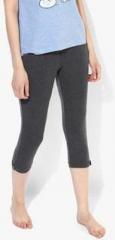 Madame Secret Dark Grey Solid Capri women