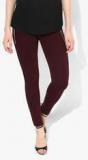 Madame Wine Solid Jeggings Women