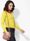 Madame Yellow Solid Sweater Women