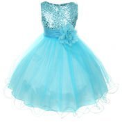 Magic Fairy Aqua Blue Party Dress Girls