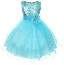 Magic Fairy Aqua Blue Party Dress girls