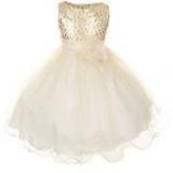 Magic Fairy Golden Party Dress Girls