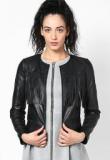 Mango Black Leather Jacket Women