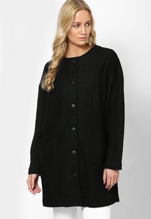 Mango Black Overcoat women