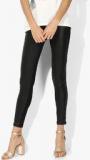 Mango Black Solid Jeggings Women