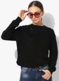 Mango Black Striped Sweater Women