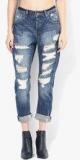 Mango Blue Mid Rise Skinny Jeans Women