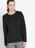 Mango Charcoal Grey Solid Pullover Women