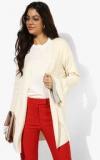 Mango Cream Solid Shrug Women