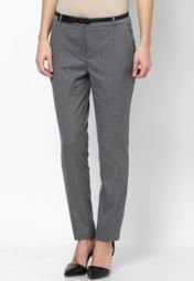 Mango Dark Grey Trousers Women