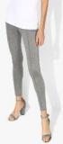 Mango Grey Melange Solid Leggings Women