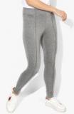 Mango Grey Self Design Leggings women