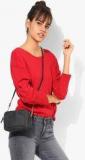 Mango Red Solid Blouse Women