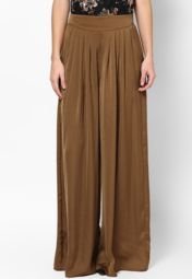 Mango Tobacco Brown Pants Women