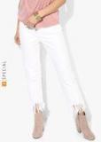 Mango White Mid Rise Regular Fit Jeans Women